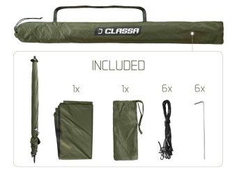 Зонт с задней стенкой DELPHIN Umbrella Tent CLASSA / 250cm
