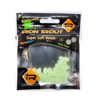Силиконовые приманки ароматизированные IRON TROUT Super Soft Beads - Salmon Egg / 7mm / RLU - 30шт.