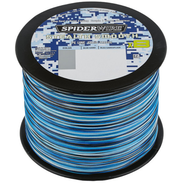 Леска плетеная SPIDER WIRE® STEALTH® SMOOTH X8 PE BRAID - 150m - BLUE CAMO