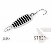 Блесна колеблющаяся Delphin STRIP Spoon / 2,0g - ZEBRA