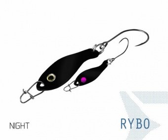 Блесна колеблющаяся Delphin RYBO Spoon / 0,5g - NIGHT