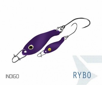 Блесна колеблющаяся Delphin RYBO Spoon / 0,5g - INDIGO