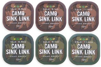 Поводковый материал E-S-P CAMO SINK LINK Camo Green  / 10m