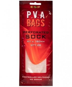 Пакеты растворимые перфорированные E-S-P  P.V.A. Perforated Bags - SOCK / 60x180mm / 20шт.