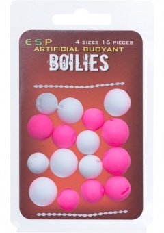 Плавающие приманки E-S-P Buoyant Boilies 4 size - White/Pink - 16шт.
