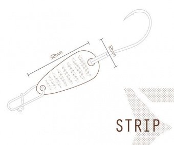 Блесна колеблющаяся Delphin STRIP Spoon / 2,0g - WAMP